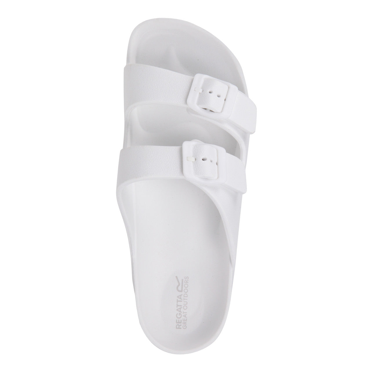Regatta Womens Double Buckle Foot bed Flat Summer Sliders White