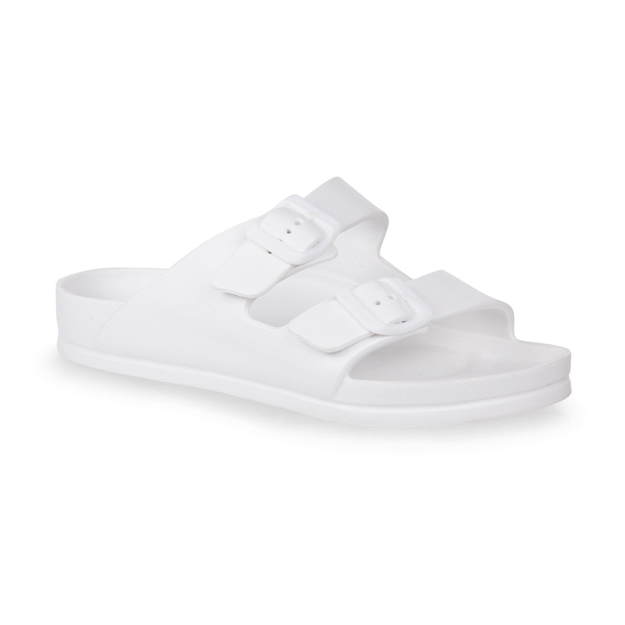 Regatta Womens Double Buckle Foot bed Flat Summer Sliders White