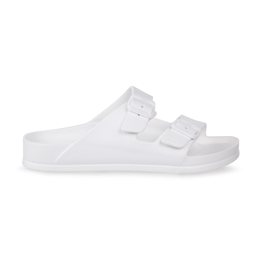 Regatta Womens Double Buckle Foot bed Flat Summer Sliders White