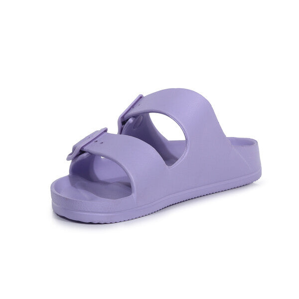 Regatta Womens Double Buckle Foot bed Flat Summer Sliders Pastel Lilac
