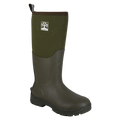Neoprene Insulated Unisex Mucker Wellies with Rugged Rubber Sole Green