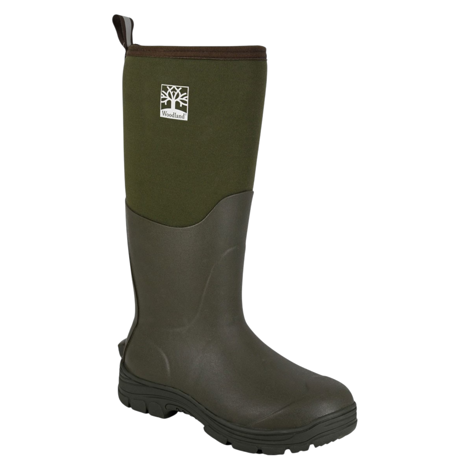Neoprene Insulated Unisex Mucker Wellies with Rugged Rubber Sole Green