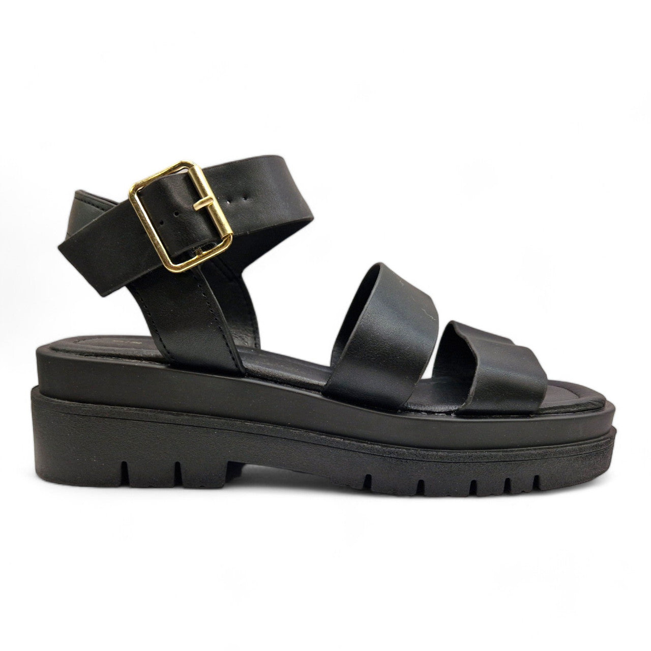 Yours Womens Gladiator EEE Wide Fit Sandals Ladies Chunky Ankle Shoes Size 5EEE-10EEE