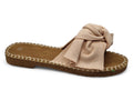 Blow Detail Slip On Mules Flip Flop Nude - Renna Clothing