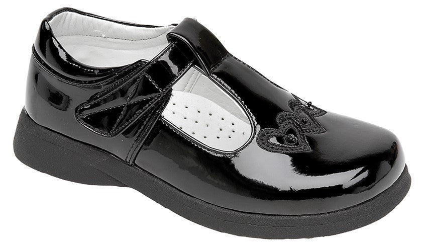 Boulevard Girls Mary Janes School Shoes Patent Black - Renna Clothing
