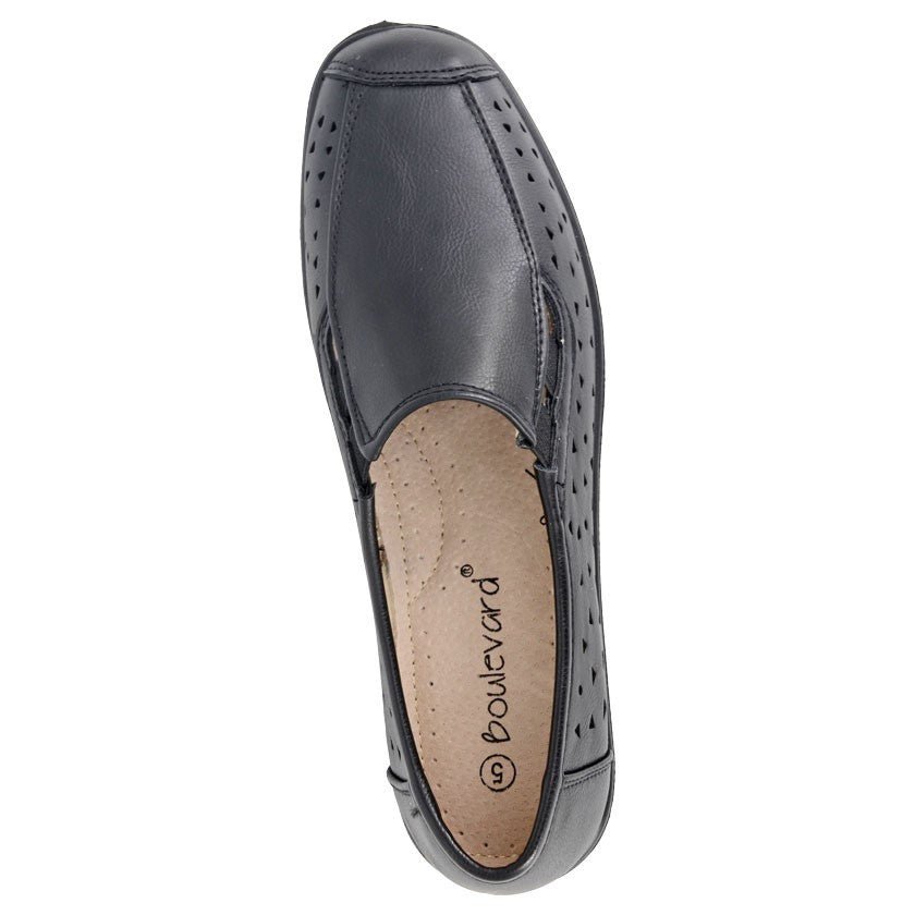 Boulevard Side Gusset Shoes Black - Renna Clothing