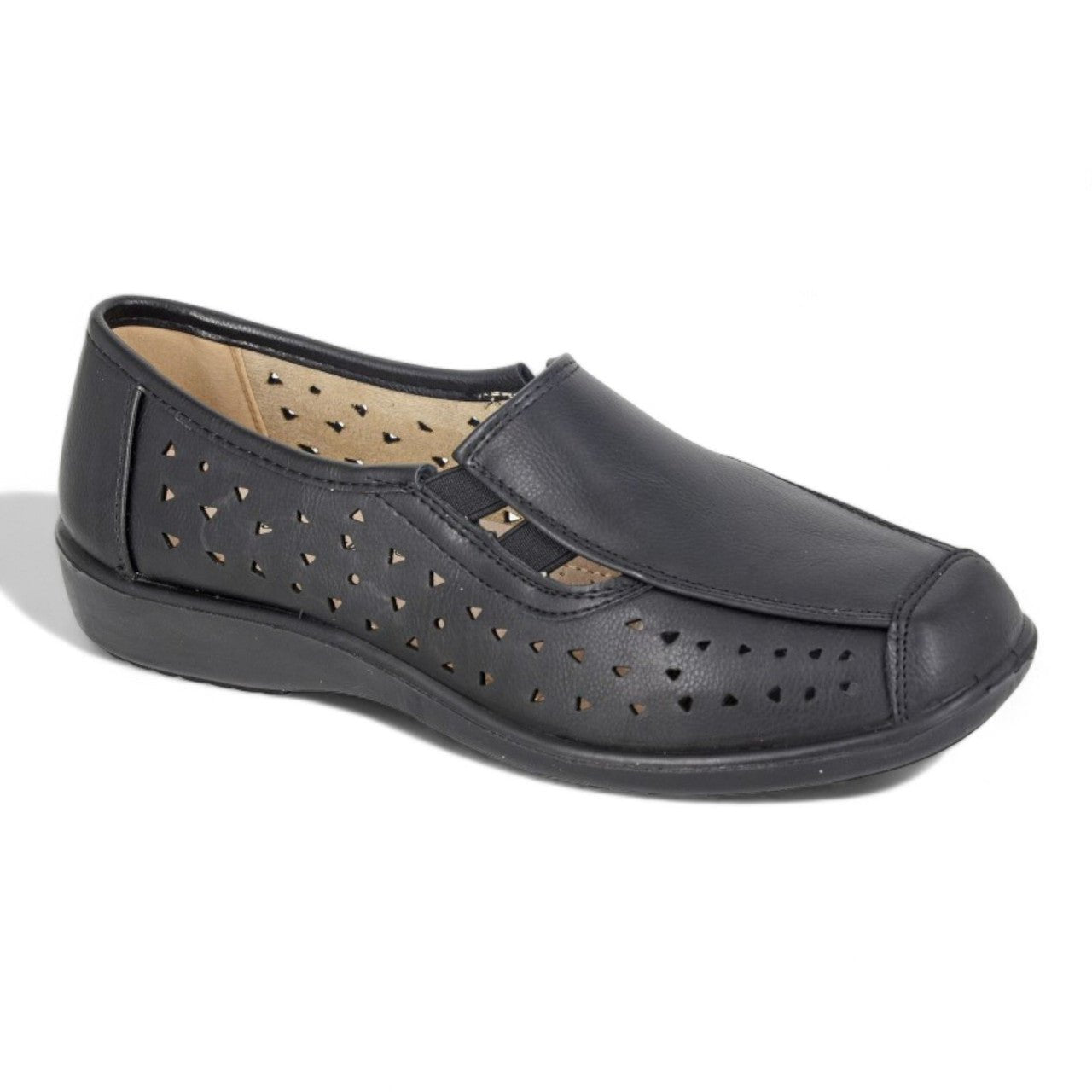 Boulevard Side Gusset Shoes Black - Renna Clothing