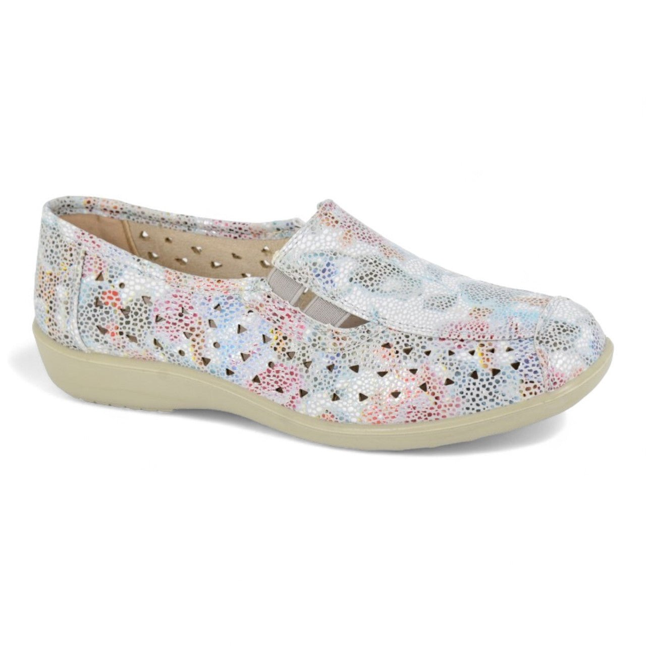 Boulevard Side Gusset Shoes Floral - Renna Clothing