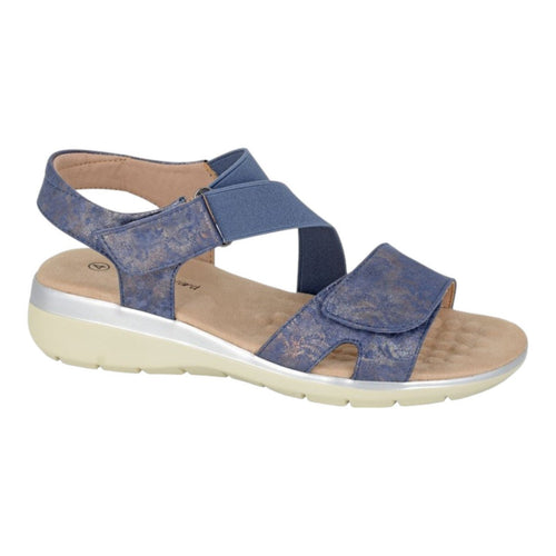 Boulevard Women's Ankle Strap Comfort Sandals Navy - Renna Clothing