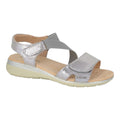 Boulevard Women's Ankle Strap Comfort Sandals Silver - Renna Clothing