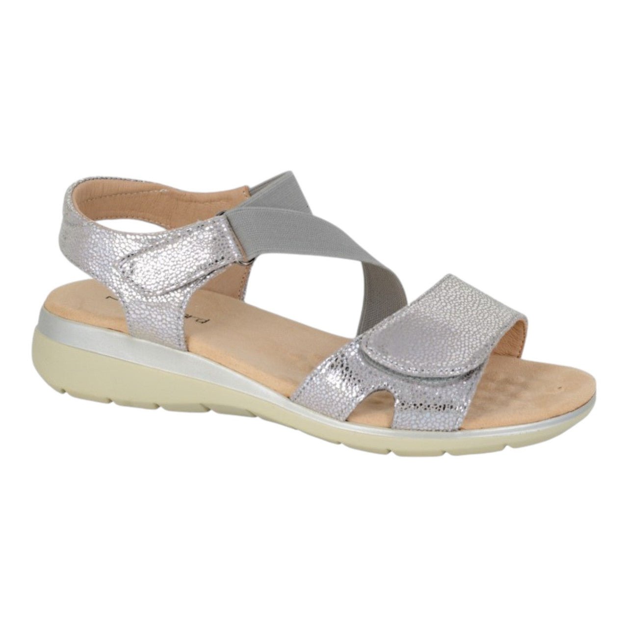 Boulevard Women's Ankle Strap Comfort Sandals Silver - Renna Clothing
