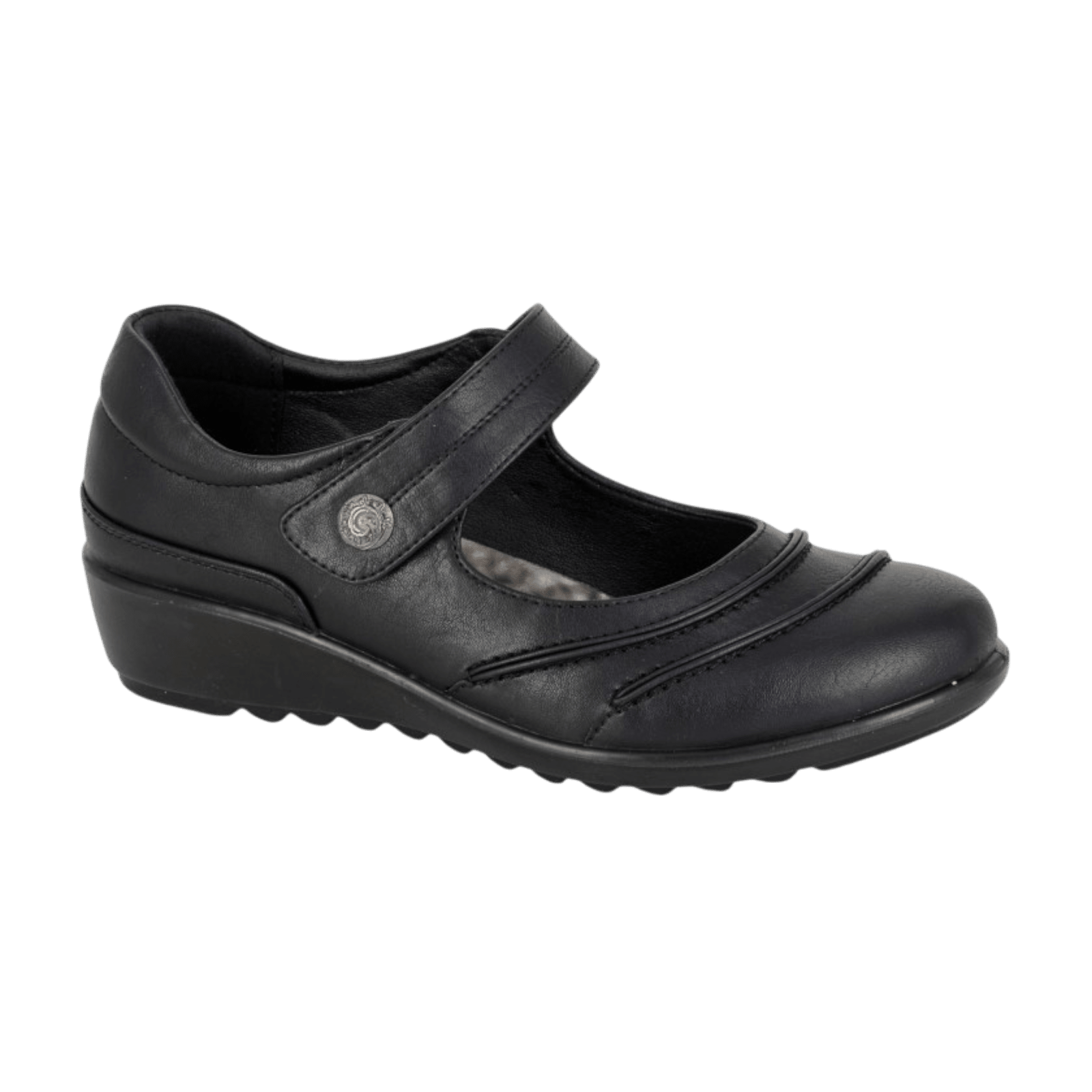 Boulevard Women’s Extra Wide EEE Fit Mary Jane Shoes Black - Renna Clothing