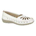 Boulevard Women's Leather Slip on Shoes White - Renna Clothing