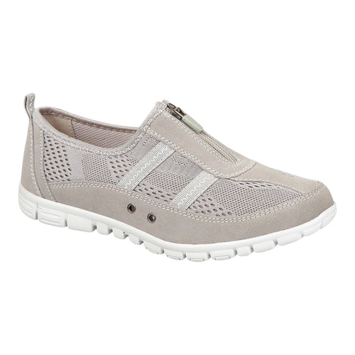 Boulevard Women’s Zip Leisure Shoes – EEE Extra Wide Fit Casual Shoes Grey - Renna Clothing