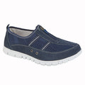 Boulevard Women’s Zip Leisure Shoes – EEE Extra Wide Fit Casual Shoes Navy - Renna Clothing