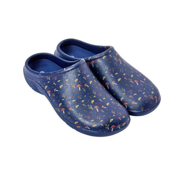 Briers Women's Lightweight Gardening Clogs - Mushroom Blue - Renna Clothing