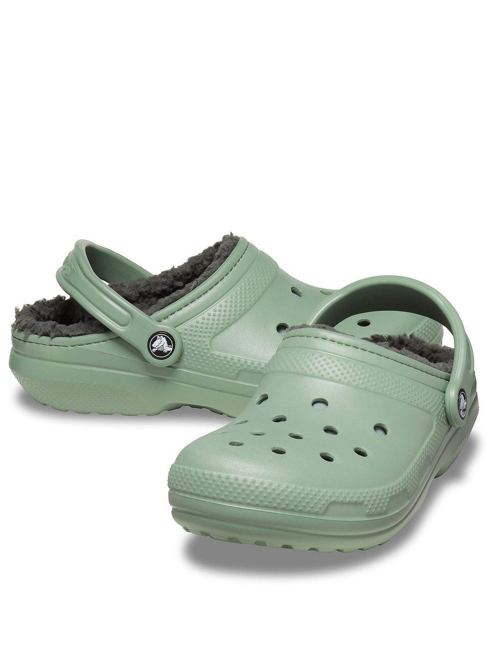 Crocs Classic Lined Clogs Moss Green - Renna Clothing