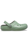 Crocs Classic Lined Clogs Moss Green - Renna Clothing