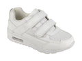 DEK Kids Casual Strap Up School Air Trainers White - Renna Clothing