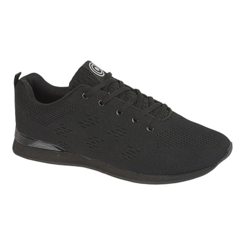DEK Lace Up Bowling Trainer Black - Renna Clothing
