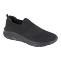 Dek Men's Slip On Breathable Flyknit Casual Trainers Black - Renna Clothing