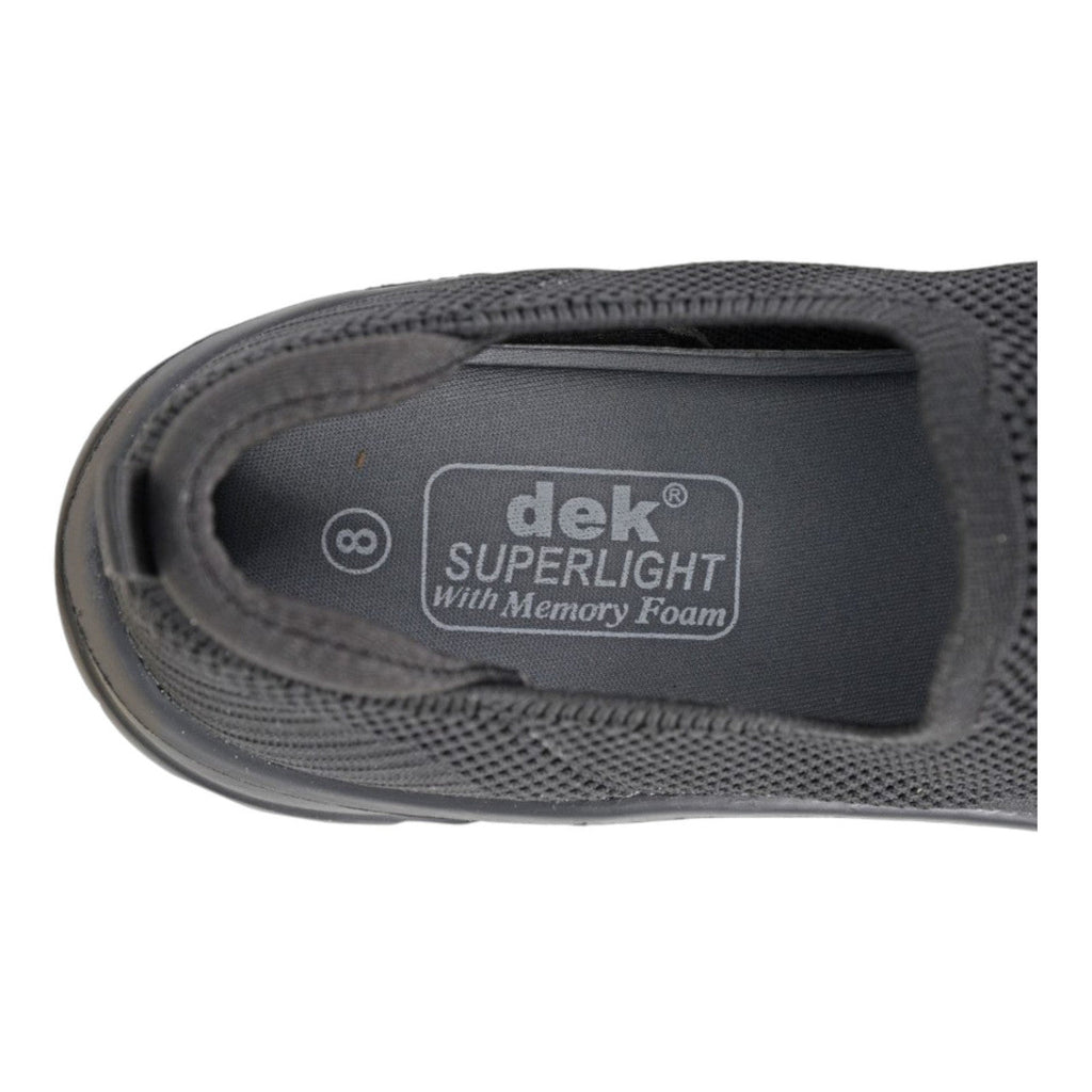 Dek Men's Slip On Breathable Flyknit Casual Trainers Black - Renna Clothing