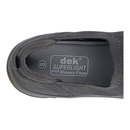 Dek Men's Slip On Breathable Flyknit Casual Trainers Black - Renna Clothing