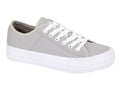 Dek Women's Lace Up Canvas Trainers Grey - Renna Clothing