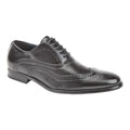 Goor Men's Leather Brogue Oxford Shoes - Black - Renna Clothing