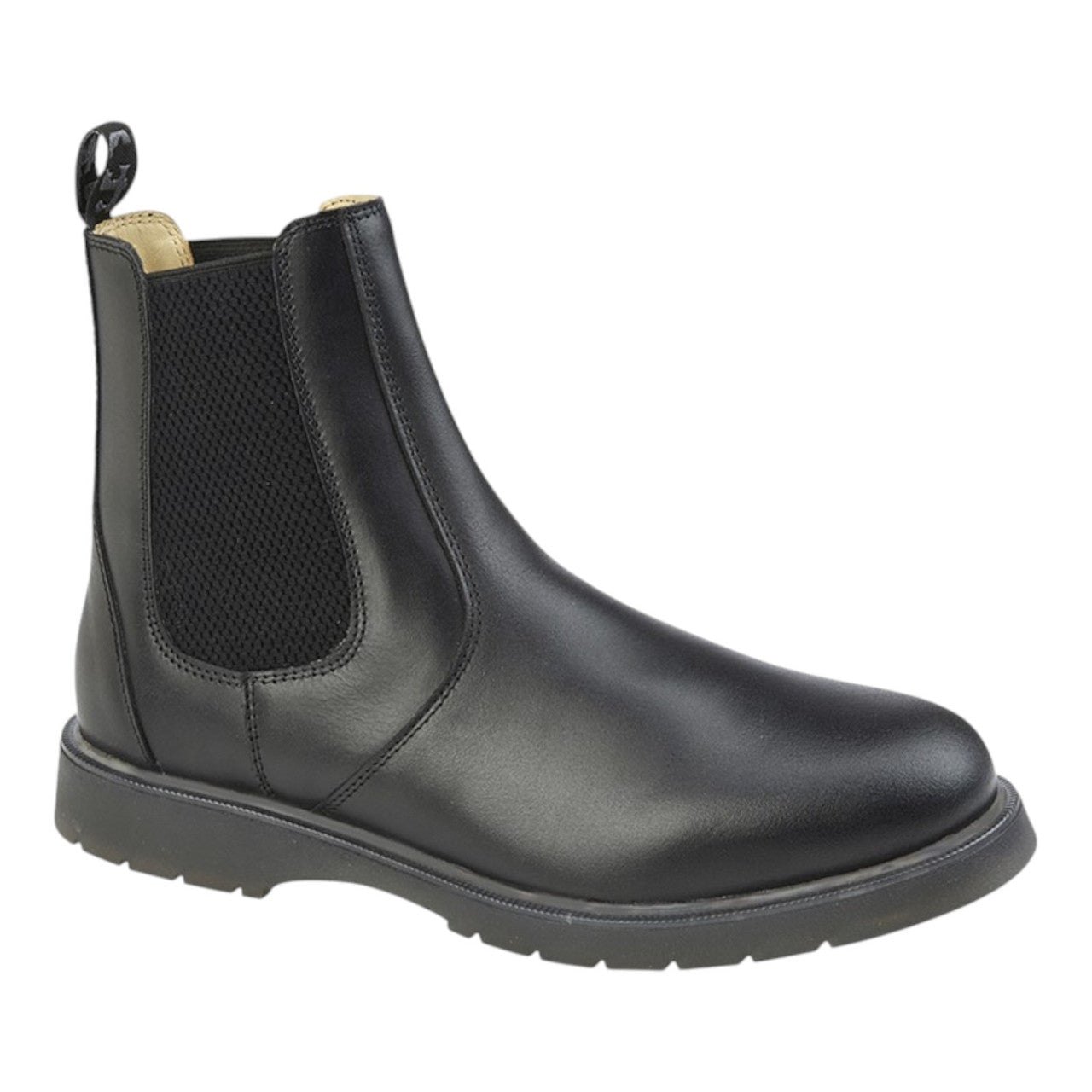 Grafters Leather Gusset Ankle Boots Black - Renna Clothing