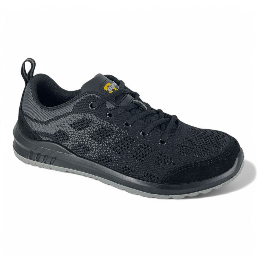 Grafters Steel Toe Cap Fly Knit Safety Trainers Black - Renna Clothing