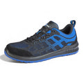 Grafters Steel Toe Cap Fly Knit Safety Trainers Black/Blue - Renna Clothing