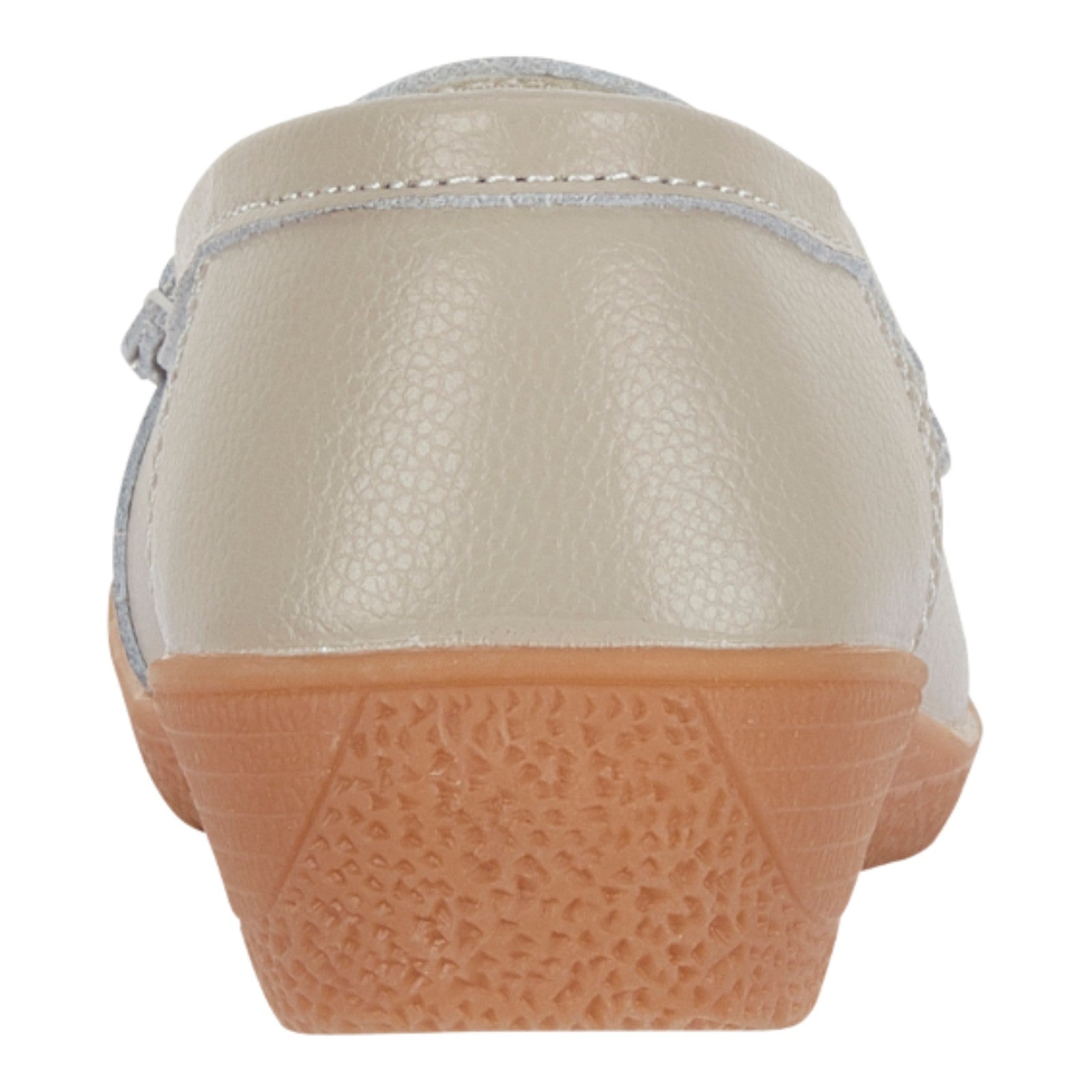 Jo & Joe Ladies Sandbank Leather Wedge Loafers with Metal Trim Smoke - Renna Clothing