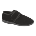 Jo & Joe Men's Strap Warm Hard Sole Slippers Black - Renna Clothing