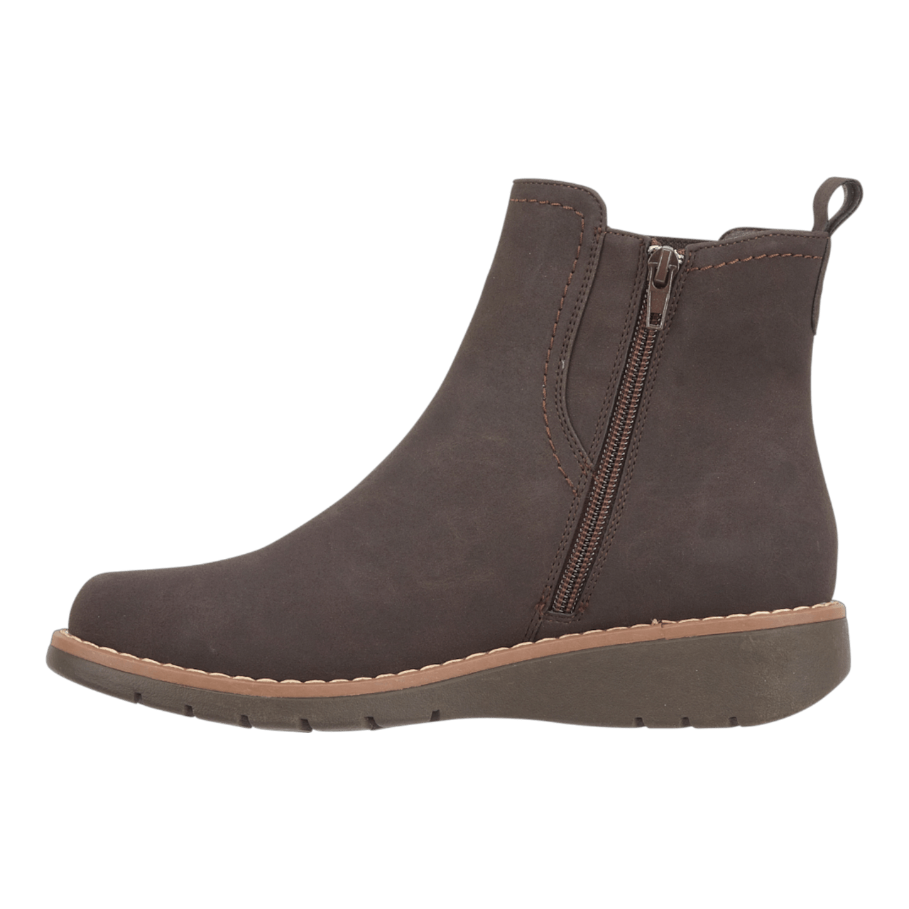 Jo & Joe Twin Gusset Ankle Wedge Boots Brown - Renna Clothing