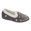 Jo & Joe Womens Fur Lined Slippers Grey - Renna Clothing