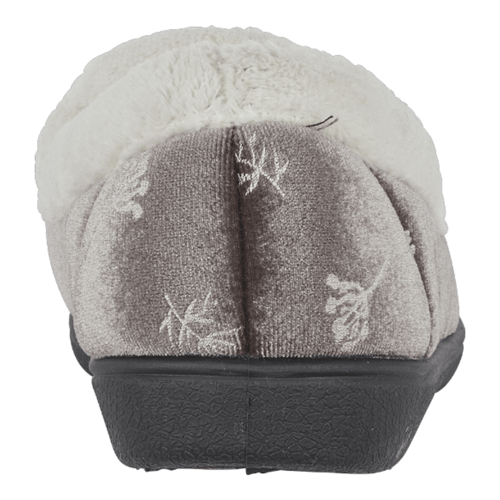 Jo & Joe Womens Fur Lined Slippers Grey - Renna Clothing