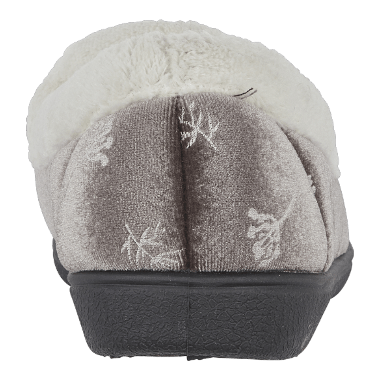 Jo & Joe Womens Fur Lined Slippers Grey - Renna Clothing