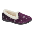 Jo & Joe Womens Fur Lined Slippers Purple - Renna Clothing