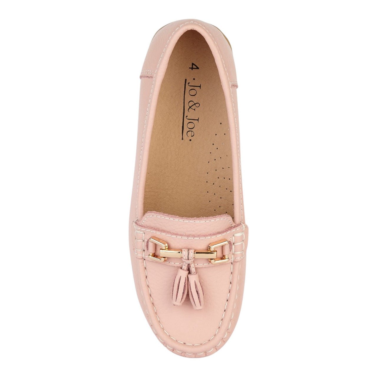 Jo & Joe Women's Leather Slip On Moccasin Shoes New Pink - Renna Clothing