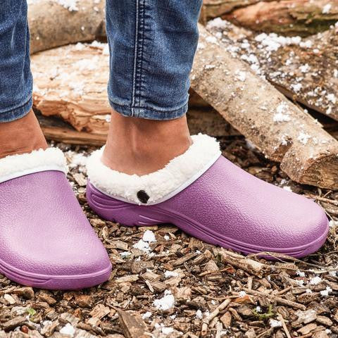Briers Women's Lightweight Fleeced Gardening Clogs - Lilac