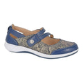 Mary Jane EEE Wide Fit Shoes Navy Sparkle - Renna Clothing