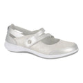 Mary Jane EEE Wide Fit Shoes Silver - Renna Clothing