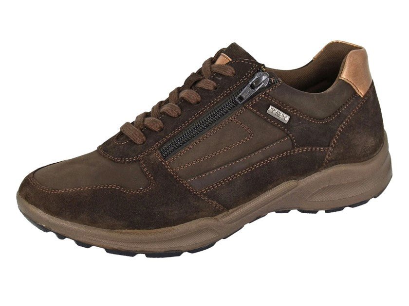 Mod Comfys Womens Leather Walking Trainers Brown - Renna Clothing