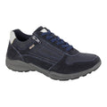 Mod Comfys Womens Leather Walking Trainers Navy - Renna Clothing