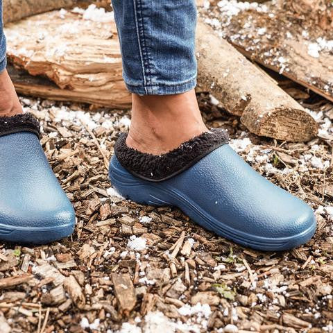 Briers Unisex Lightweight Fleeced Gardening Clogs - Navy