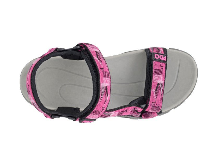 PDQ Ankle Strap Trail Sandals Fuchsia Black - Renna Clothing
