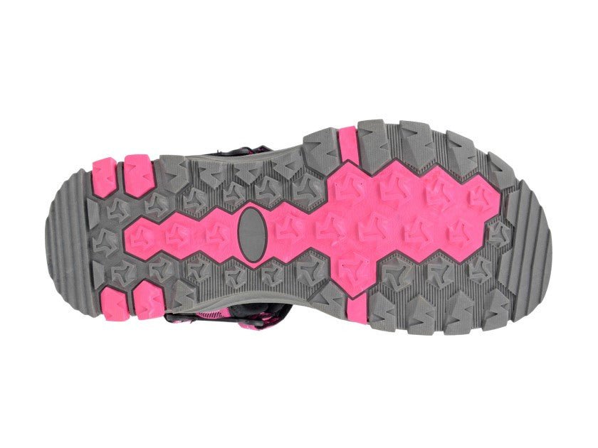 PDQ Ankle Strap Trail Sandals Fuchsia Black - Renna Clothing