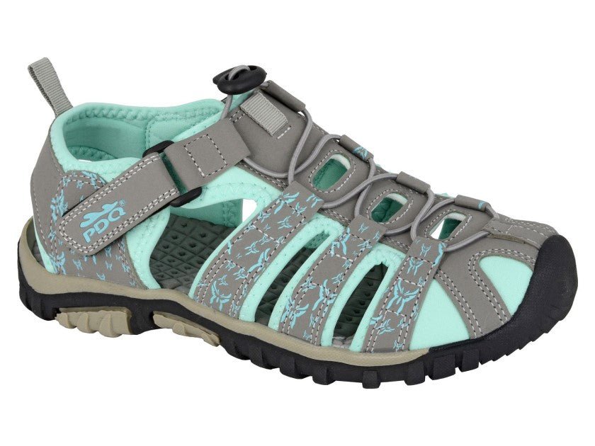 PDQ Womens Closed Toe Walking Sandals Aqua Blue Sizes 3-9 - Renna Clothing