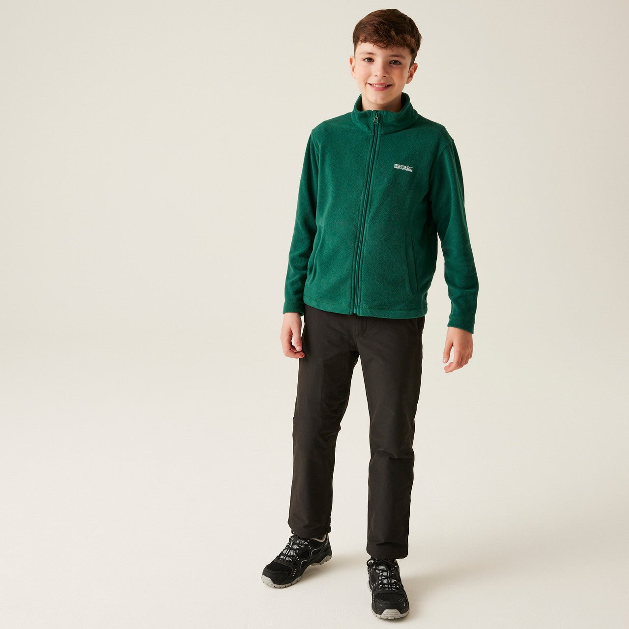 Regatta Kid's King Lightweight Full Zip Fleece Rain Forest Green - Renna Clothing